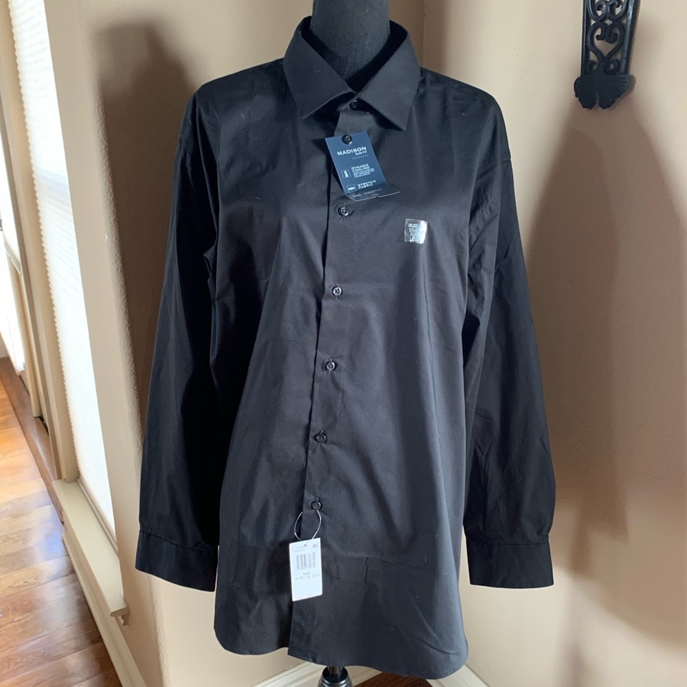 Madison Black‎ Slim Fit Button Down Shirt